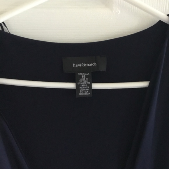 R&M Richards Navy knee length dress - Picture 3 of 3